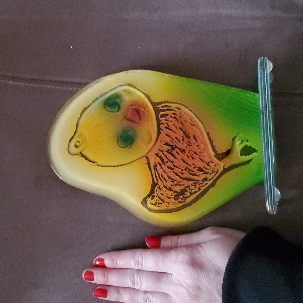 Lenox Fused Glass Chick Art (NWT)